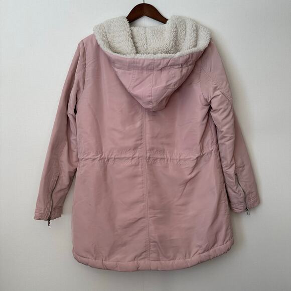 NWT Forever 21 Light Pink Jacket with Sherpa Lining - Picture 2 of 9